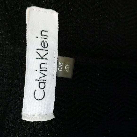 Calvin Klein Glitter Evening Wrap Shawl Black One Size - Picture 3 of 11